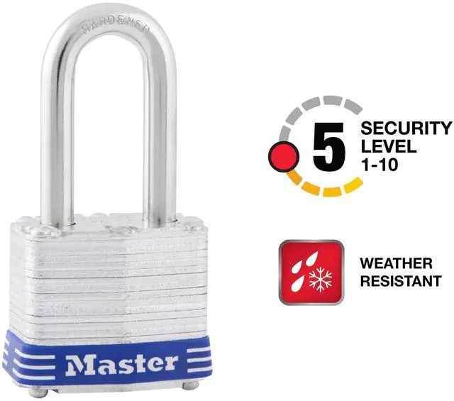 Alt view image 9 of 14 - Outdoor Padlocks, Lock Set with Keys, Keyed Alike Padlocks with Long Hardened Shackles that Resist Cutting for Gates, Sheds, Fences, 3 Pack, 3TRILF