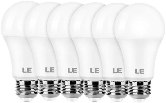 Alt view image 8 of 14 - A19 E26 Non-Dim LED Light Bulbs 14W 1500 Lumens Daylight White 6 Pack | 100W equivalent,High Brightness,Long lifespan,80 CRI,Flicker-free,Home,Living room,Bedroom,Kitchen,Dinning room,lamp