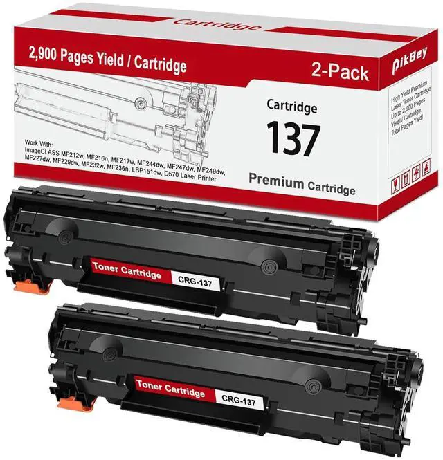Alt view image 8 of 14 - High Yield 137 Black Toner Cartridges (2-Pack) - Compatible CRG-137 137 Toner Cartridge Replacement for Canon 137 Toner use with ImageCLASS D570, MF216n, MF217w,MF232w, MF236n, LBP151dw Printer