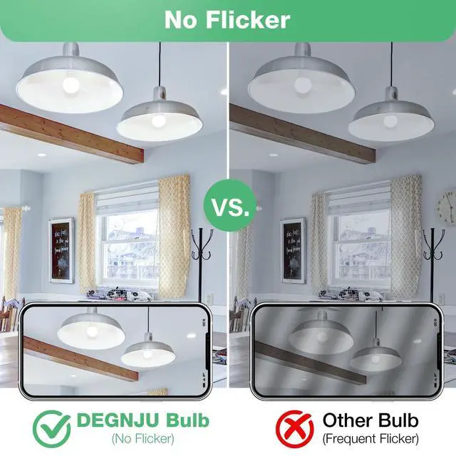 Alt view image 14 of 14 - LED Light Bulbs, 100 Watt Equivalent LED Bulbs A19, 5000K Daylight Light Bulb, 1500 Lumens, E26 Standard Base, Non-Dimmable, 13W Bright White LED Bulbs for Bedroom Home Office, 12 Pack