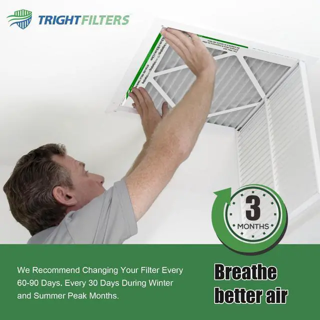 Alt view image 12 of 14 - 20x20x1 Air Filter 2 Pack, Durable MERV 8 Pleated Home HVAC AC Furnace Filters, Lightweight Compact Air Conditioner Filter Replacement