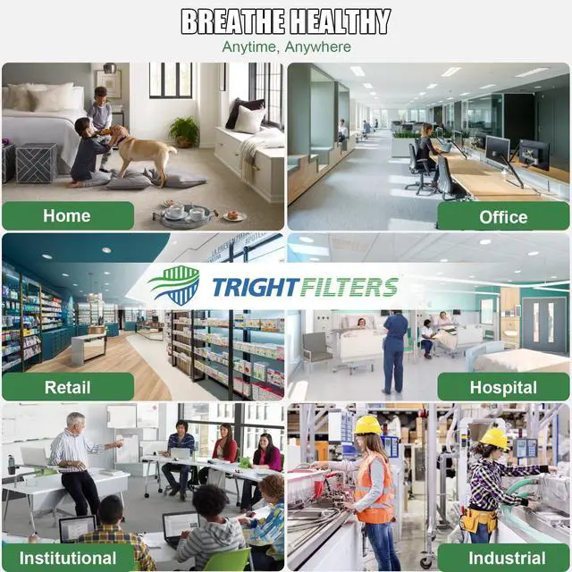 Alt view image 14 of 14 - 20x20x1 Air Filter 2 Pack, Durable MERV 8 Pleated Home HVAC AC Furnace Filters, Lightweight Compact Air Conditioner Filter Replacement