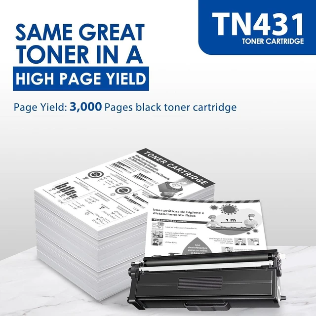 Alt view image 10 of 14 - TN-431BK TN431BK Toner Cartridge Replacement for Brother TN-431 TN431 Black Toner MFC-L8610CDW HL-L8360CDW MFC-L8900CDW Printer Toner (TN431 Black High Yield, 3000 Pages)
