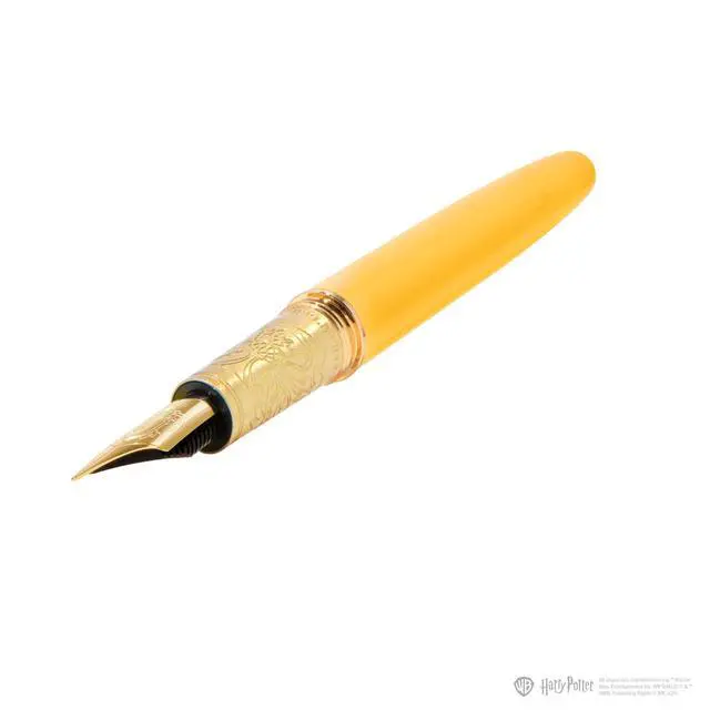 Alt view image 11 of 14 - Warner Bros., Official Licensed, Harry Potter, Joule Pen, Hufflepuff House, Secrets Etched in Silver and Gold, Gold Plated No. 6 Nib