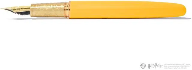 Alt view image 12 of 14 - Warner Bros., Official Licensed, Harry Potter, Joule Pen, Hufflepuff House, Secrets Etched in Silver and Gold, Gold Plated No. 6 Nib