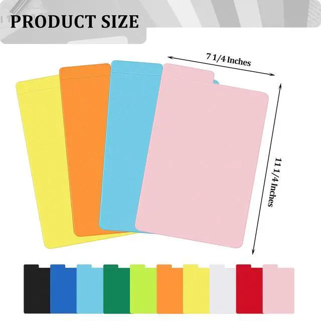 Alt view image 8 of 12 - 150 Pcs Comic Book Dividers Multicolor Frosted Card Separator with Tabs Large Plastic Comic Book Dividers for Books Storage Boxes, 10 Assorted Colors, 7.25 x 11.25 Inch