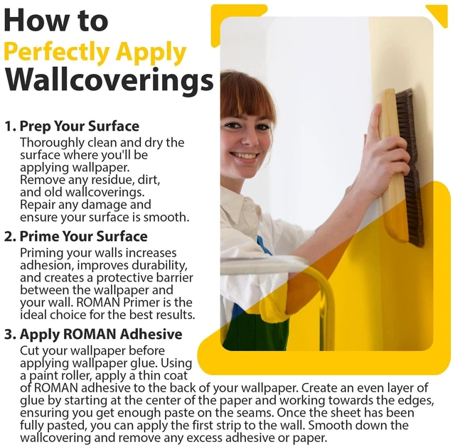 Alt view image 11 of 14 - PRO-880 Wallpaper Adhesive, Ultra Clear Strippable - 1-Gallon | For Most Types and Weights of Wallcoverings