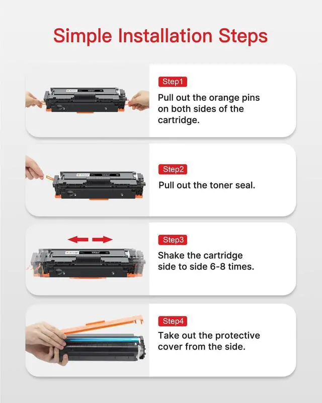 Alt view image 11 of 14 - 054H 054 Toner Replacement for Canon 054H 054 Toner Cartridge Set work with Canon MF642Cdw Toner Cartridges for Color imageCLASS MF644Cdw MF642cdw MF641Cw LBP622Cdw, 4 Pack CRG-054H Cartridge 054