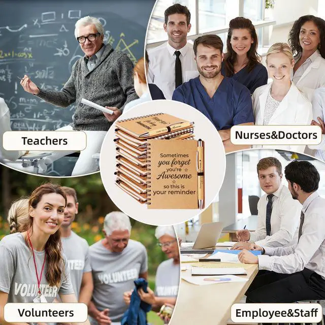 Alt view image 11 of 14 - 100Pcs/50-Set Employee Appreciation Gifts Bulk, 50 Inspirational Notebooks & 50 Motivational Pens, Appreciation Gift for Coworkers, Nurse, Volunteer, Housekeeping, DSP, Team, Gifts for Office