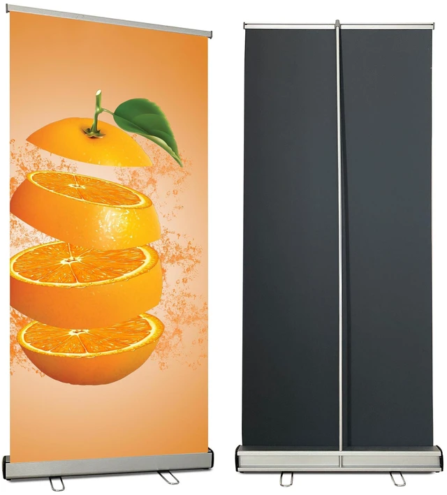 Alt view image 8 of 14 - 33.5"x80" Retractable Roll up Banner Standwith heavy-duty base and Padded Carrying Bag for Trade Shows, Conferences, Promotional Events (STAND ONLY)