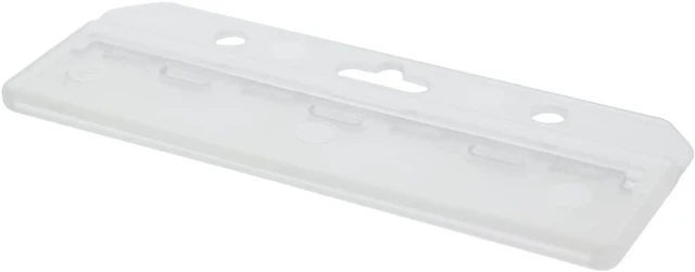 Alt view image 14 of 14 - Frosted Rigid Plastic Horizontal Half Card ID Badge Holders - Hard Plastic Easy Access Swipe Card Gripper - Swipeable Badge Holders for Magnetic Strip Office and Student IDs - 50 Pack