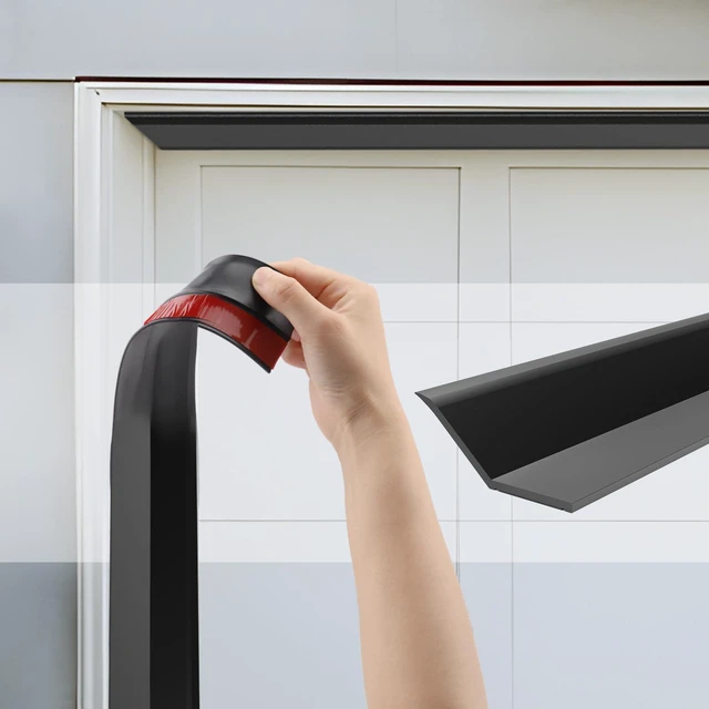 Alt view image 8 of 14 - Garage Door Seal Top and Sides - 36 Ft Garage Door Weather Stripping Side Seal, Heavy Duty Weatherproof TPE, Insulates, Prevents Drafts, Easy Installation for Homeowners and DIYers