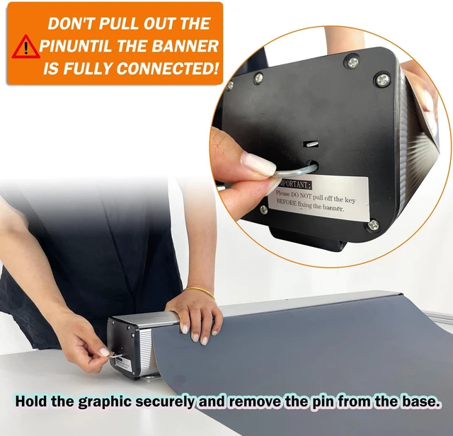 Alt view image 13 of 14 - 33.5"x80" Retractable Roll up Banner Standwith heavy-duty base and Padded Carrying Bag for Trade Shows, Conferences, Promotional Events (STAND ONLY)