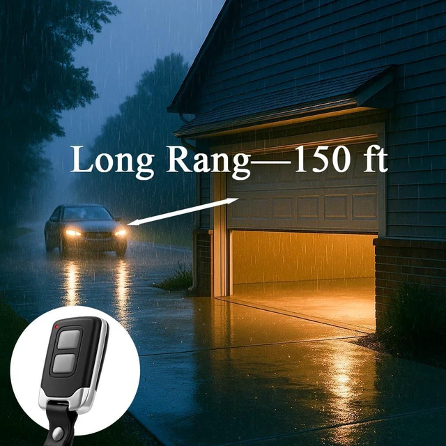 Alt view image 11 of 14 - 2 Replacement for Genie Overhead Garage Door Opener Remote G3T-R | For G3T-R G3T-BX G3T-A All Intellcode Legacy Remote from 1995 | 315Mhz 390Mhz | With Keychain