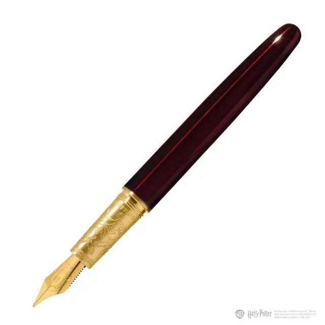Alt view image 13 of 14 - Warner Bros., Official Licensed, Harry Potter, Joule Pen, Red, Secrets Etched in Silver and Gold, Gold Plated No. 6 Nib