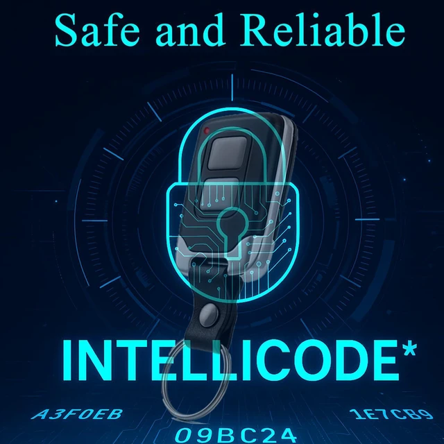Alt view image 14 of 14 - 2 Replacement for Genie Overhead Garage Door Opener Remote G3T-R | For G3T-R G3T-BX G3T-A All Intellcode Legacy Remote from 1995 | 315Mhz 390Mhz | With Keychain