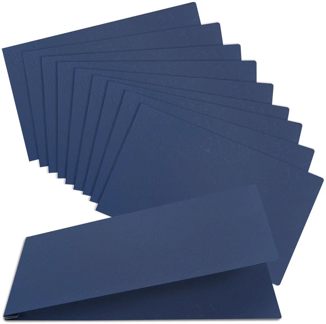 Alt view image 8 of 14 - 11x17 Folder, Pressboard Report Covers. 10 Pack Professional Blueprint Binders with 3-Inch Fastener, 500-Sheet Capacity. Large Format Document Organizer Storage for Tabloid Size (Midnight Blue)