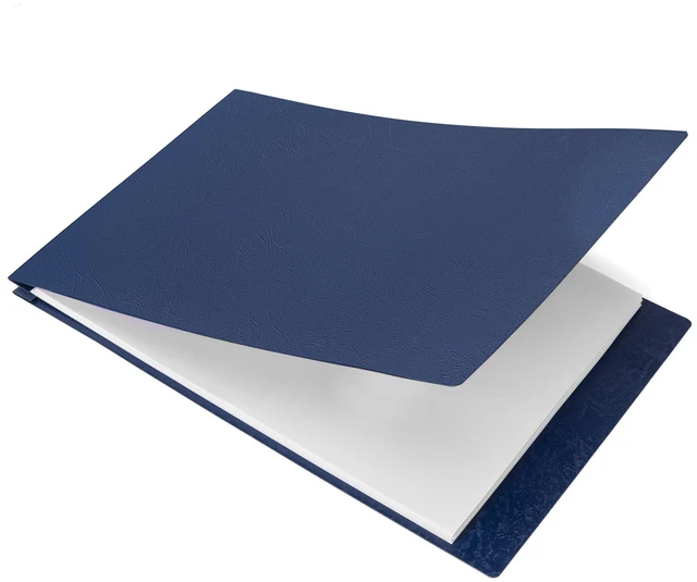 Alt view image 13 of 14 - 11x17 Folder, Pressboard Report Covers. 10 Pack Professional Blueprint Binders with 3-Inch Fastener, 500-Sheet Capacity. Large Format Document Organizer Storage for Tabloid Size (Midnight Blue)