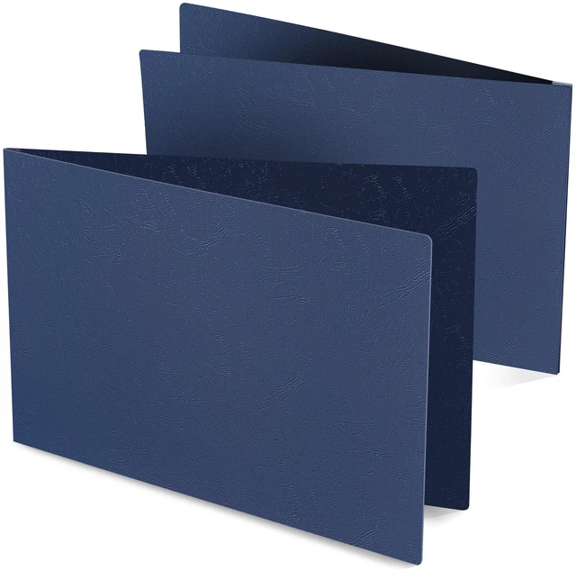 Alt view image 11 of 14 - 11x17 Folder, Pressboard Report Covers. 10 Pack Professional Blueprint Binders with 3-Inch Fastener, 500-Sheet Capacity. Large Format Document Organizer Storage for Tabloid Size (Midnight Blue)