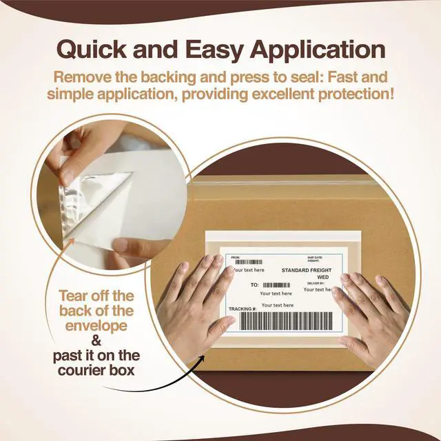 Alt view image 11 of 14 - 7x10 Shipping Label Sleeves 300 Pack- Strong Adhesive Back for Secure Packing List Envelopes, Protects Documents, Packing Sleeves for Mailing and Packaging -WaterProof and Durable