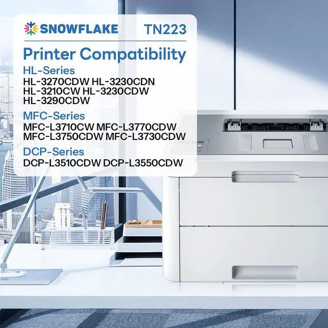 Alt view image 8 of 12 - TN223BK TN-223BK Compatible TN223 TN-223 Black Toner Cartridge Replacement for Brother TN-223 TN223BK MFC-L3750CDW MFC-L3770CDW Toner, TN223 2PK