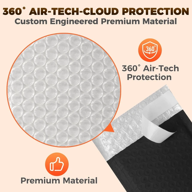 Alt view image 12 of 14 - 510-Pack Bubble Mailer 4'' x 8'' - Self-Sealing Waterproof Small Mailing Envelopes Padded Lightweight Shipping Bags for Accessories, Small Parts, Jewelry, Trading Cards, Compact Items 4x7 Usable Space