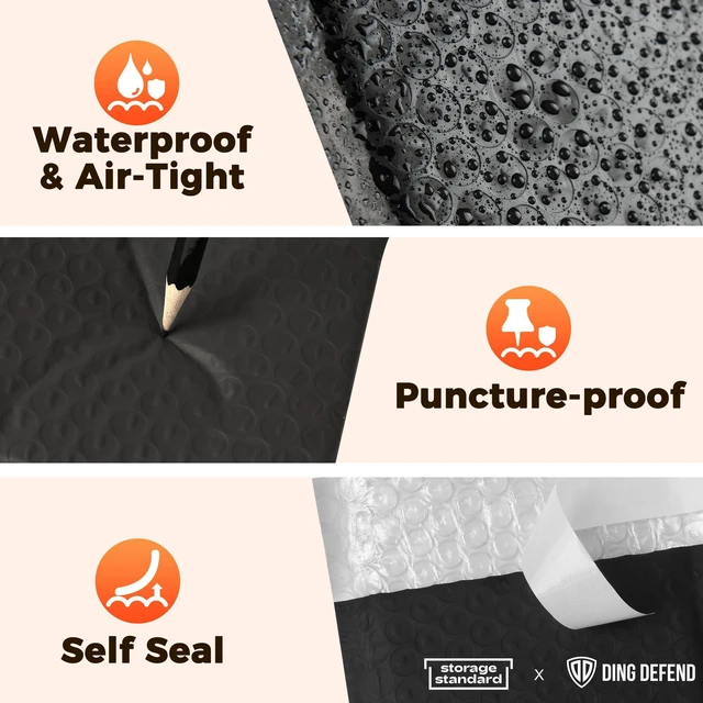 Alt view image 14 of 14 - 510-Pack Bubble Mailer 4'' x 8'' - Self-Sealing Waterproof Small Mailing Envelopes Padded Lightweight Shipping Bags for Accessories, Small Parts, Jewelry, Trading Cards, Compact Items 4x7 Usable Space