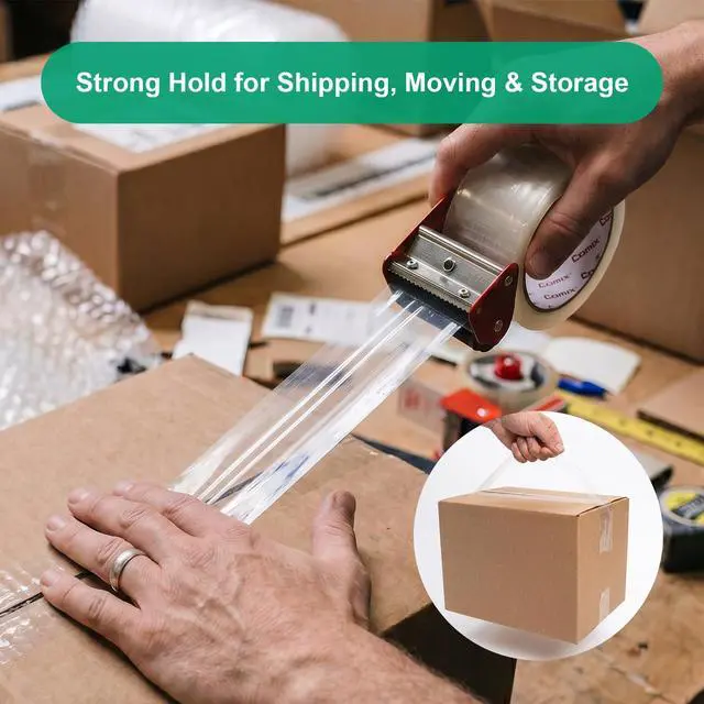Alt view image 13 of 14 - Heavy Duty Crystal Clear Packing Tape for Dispenser Refill, 1.89" x 54.6 Yd/Per Roll, 2.6 Mil Thick, Tear Resistant for Packing, Shipping and Mailing, 36 Pack