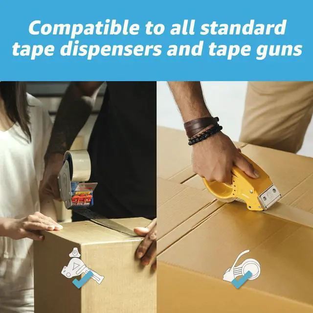 Alt view image 13 of 14 - 36 Rolls Clear Packing Tape, 1.88" x 55yds, Heavy Duty | 2.2 mil Thick, Carton Sealing, Strong Adhesive Tape for Shipping Moving Boxes, Home and Office Use