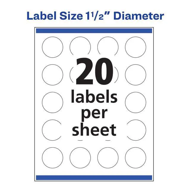 Alt view image 14 of 14 - Glossy Clear Round Labels, Sure Feed Technology, 1.5" Diameter, 1,000 Glossy Clear Labels, Print-to-The-Edge, Laser/Inkjet Printable