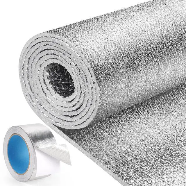 Alt view image 5 of 8 - Reflective Window Insulation Roll, 48 in x 10 ft Heat Blocker | Window insulation for summer heat, double-sided reflective foil, foam core, RV and home windows, folded for shipping