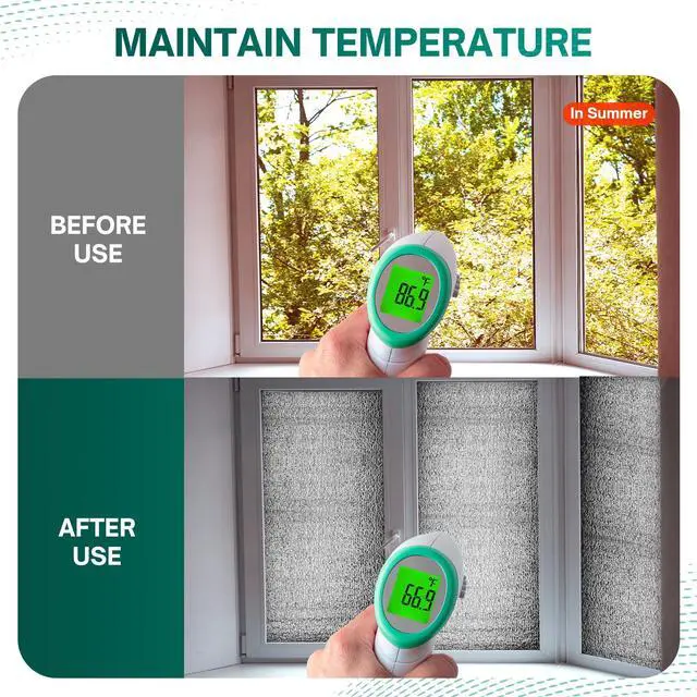 Alt view image 7 of 8 - Reflective Window Insulation Roll, 48 in x 10 ft Heat Blocker | Window insulation for summer heat, double-sided reflective foil, foam core, RV and home windows, folded for shipping