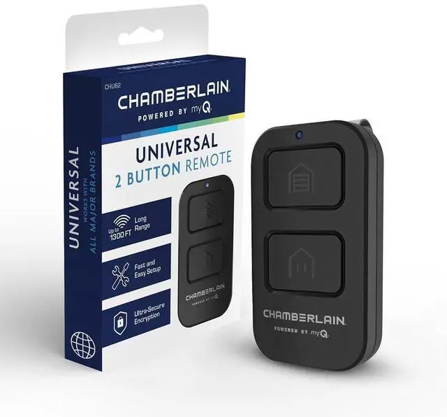 Alt view image 2 of 2 - Genuine Universal myQ 2-Button Garage Door Opener Remote | Works with all major brands, Ultra-Secure Encryption w/ longest-range performance up to 1,300 ft