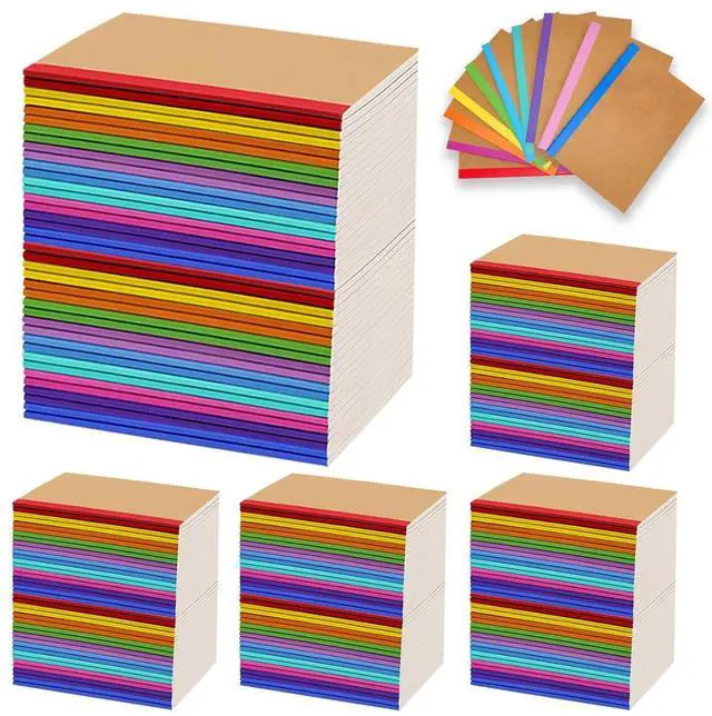 Alt view image 8 of 14 - 100 Pack A5 Notebooks Bulk, 8.3 x 5.5 inch Ruled Lined Kraft Composition Notebooks Bulk 10 Color Soft Cover Travel Journals for Students Classroom Office (Colourful,60 Pages 30 Sheets) (100, 10 Color)