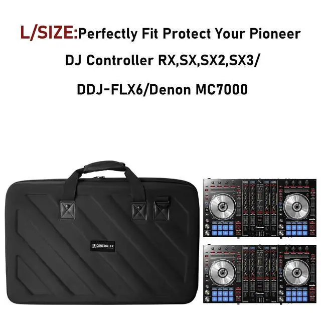 Alt view image 9 of 14 - Hard Case Compatible with Pioneer DJ Controller RX,SX,SX2,SX3/DDJ-FLX6/Denon MC7000 Protective Carrying Storage Bag,Blcak(l-27.2 x 15.7 x 4 Inch)