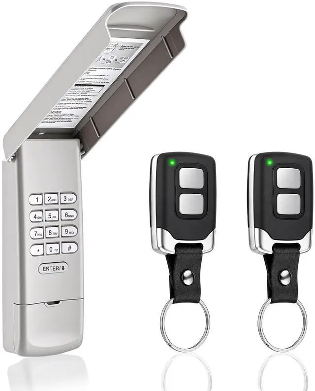 Alt view image 8 of 14 - 3-in-1 Garage Door Keypad & 2 Remotes for LiftMaster Chamberlain Craftsman | 2 keychain remotes, easy setup, replace 877MAX,878MAX,893MAX,893LM, fit Yellow/Purple/Red/Orange/Green Learn Button openers