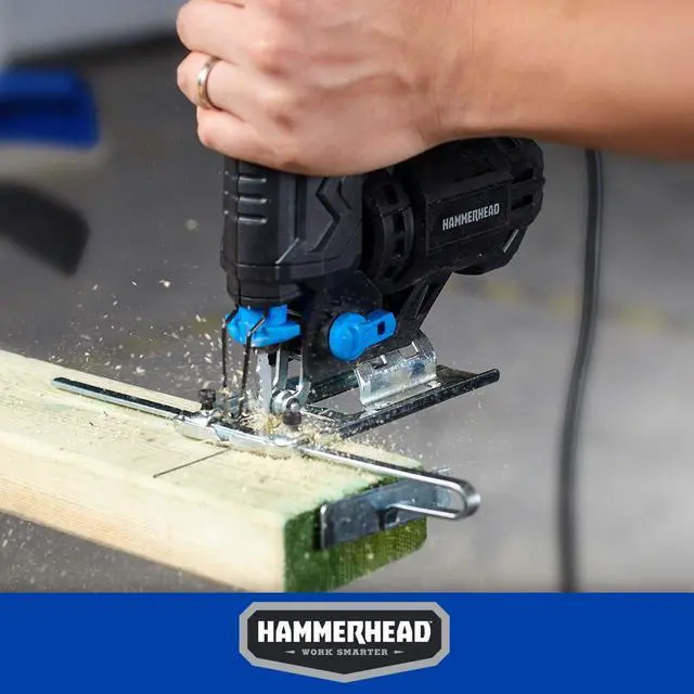 Alt view image 14 of 14 - 4.8-Amp 3/4 Inch Jig Saw with 2pcs Wood Cutting Blades, Variable Speed and Orbital Function - HAJS048