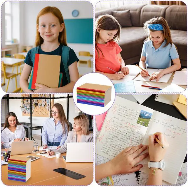Alt view image 14 of 14 - 100 Pack A5 Notebooks Bulk, 8.3 x 5.5 inch Ruled Lined Kraft Composition Notebooks Bulk 10 Color Soft Cover Travel Journals for Students Classroom Office (Colourful,60 Pages 30 Sheets) (100, 10 Color)