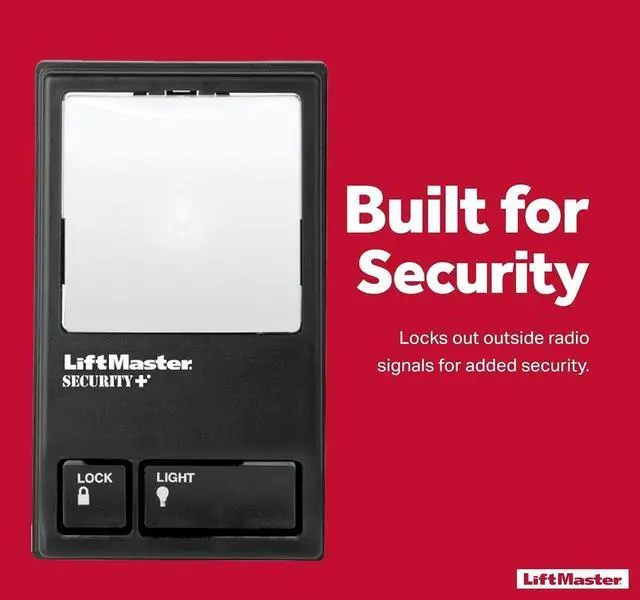 Alt view image 11 of 12 - 78LM - Garage Door Opener with Lighting Control - Compatible Only with Security+ 2.0 Garage Door Openers - Wall-Mounted for Convenience - Wired Connectivity for Power Source, Black