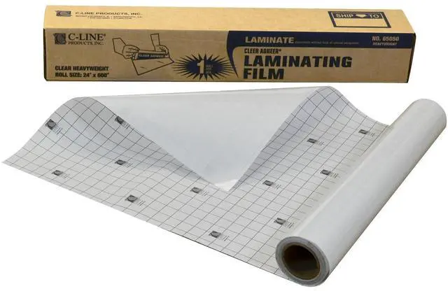 Alt view image 7 of 8 - Cleer Adheer Self-Adhesive Laminating Film, 2 Mil, 24" X 50 Ft, Gloss Clear