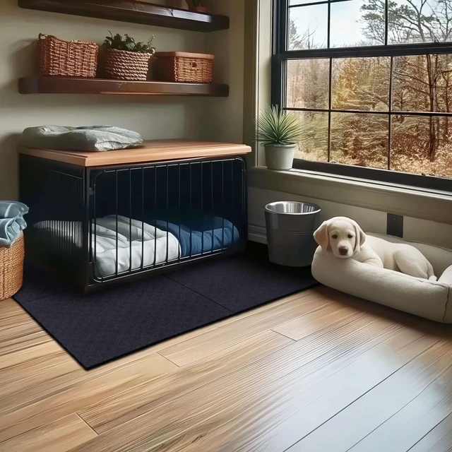 Alt view image 9 of 14 - Heavy Duty Rubber Stall Mat - Gym Floor- Under Dog Crate - All Purpose Utility 2'x2' - 1/2" Thick - Solid Texture