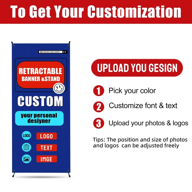 Alt view image 13 of 14 - Custom X Banner Stand 32"x71",Portable Retractable Banner with Travel Bag for Advertising,Party,Graduation, Celebration,Exhibition,Outdoor & Indoor Display (Only Stand 2Pack)