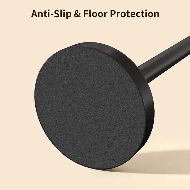 Alt view image 12 of 14 - Toilet Paper Holder Stand with Weighted Base, Matte Black | Stainless Steel Design with Open-Arm Access for Bathrooms and Powder Rooms