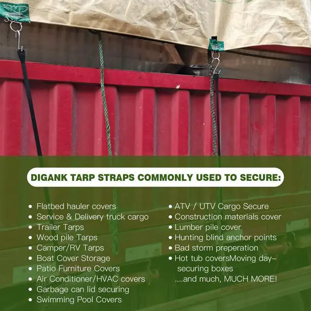 Alt view image 12 of 12 - Bungee Cords with Hooks (10 Pack) Heavy Duty in 10", 15", 21", 31" Sizes