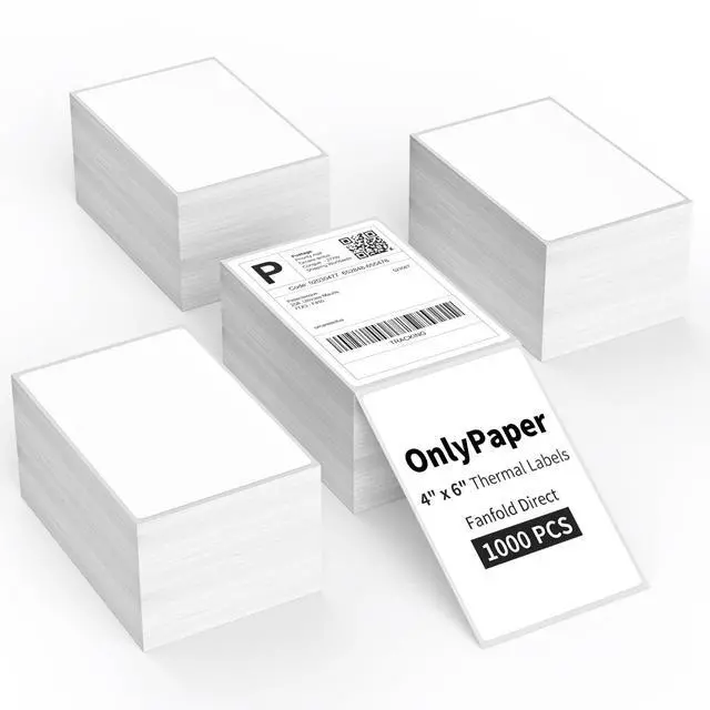 Alt view image 8 of 14 - 4 x 6 Direct Thermal Shipping Labels - Shipping Address Stickers Perforated and Strong Adhesive, Thermal Labels for Rollo & Zebra Printer1000pcs per Stack,4 Stacks
