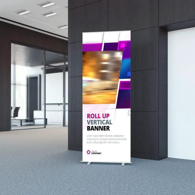 Alt view image 9 of 14 - Custom Retractable Banner Stand 33x80 | Pull Up Roll Up Banner for Trade Shows & Events | Premium Silver Stand | Full Color Custom Print | Travel Case Included | Made in USA | 2-Day Turnaround