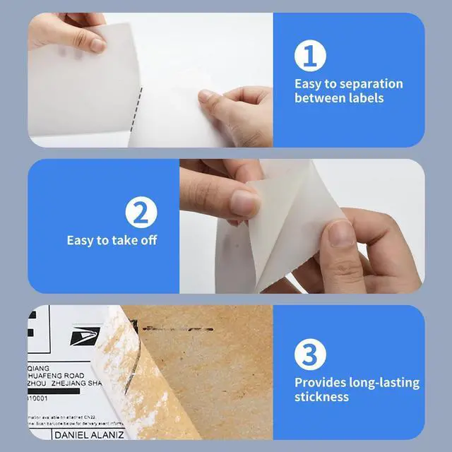 Alt view image 11 of 14 - 4 x 6 Direct Thermal Shipping Labels - Shipping Address Stickers Perforated and Strong Adhesive, Thermal Labels for Rollo & Zebra Printer1000pcs per Stack,4 Stacks