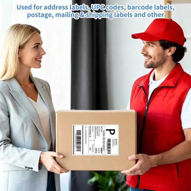 Alt view image 12 of 14 - 4 x 6 Direct Thermal Shipping Labels - Shipping Address Stickers Perforated and Strong Adhesive, Thermal Labels for Rollo & Zebra Printer1000pcs per Stack,4 Stacks