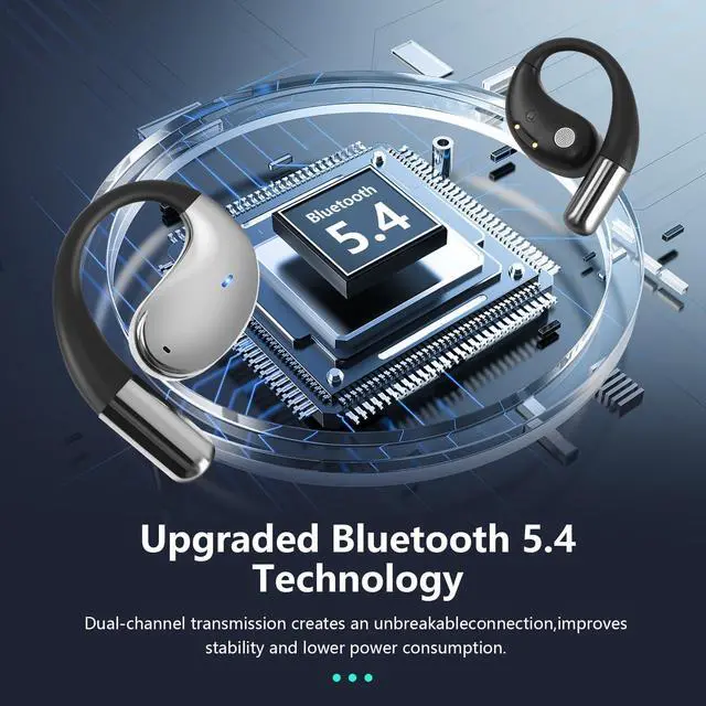 Alt view image 13 of 14 - AI Translation Earbuds 144 Languages Real-Time 2-Way Voice Translator Earphones, Bluetooth 5.4 OWS Open-Ear Comfort, Hi-Fi Music & Call, Gift for Travel Business Language Learning, For iOS/Android