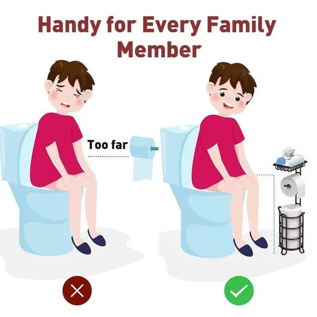 Alt view image 10 of 14 - Toilet Paper Holder Stand Tissue Paper Roll Dispenser with Shelf for Bathroom Storage Holds Reserve Mega Rolls-Bronze